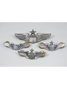 USAF Air Force Lot Pilot Wings Senior Silver Filled Antaya Krew L-22 Vietnam Era